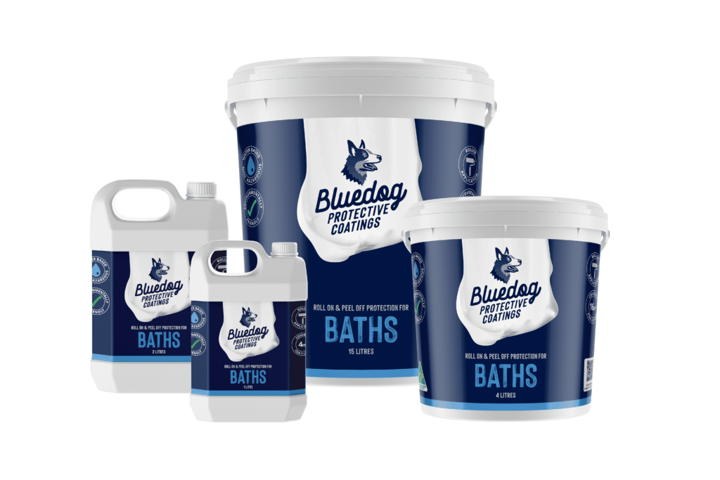 Don't waste hundreds of dollars to replace, repair or resurface damaged bathroom surfaces when they get damaged during a bathroom renovation. Bluedog Protective Coatings® BATH is your best friend for all building and DIY projects.